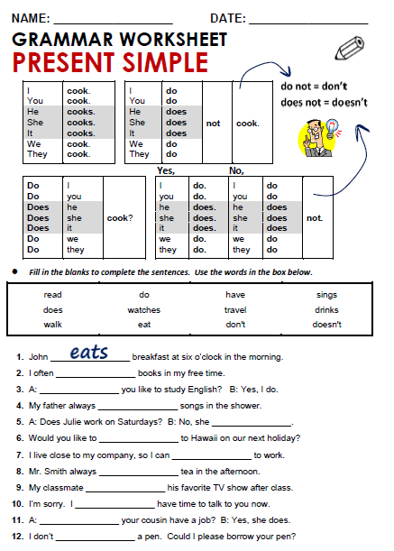 Daily Routine Board Game (ESL/EFL Present Simple Practice in English)