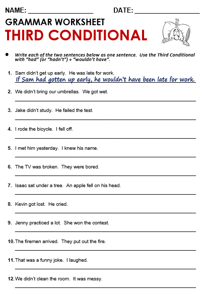 Condition sentences interactive worksheet