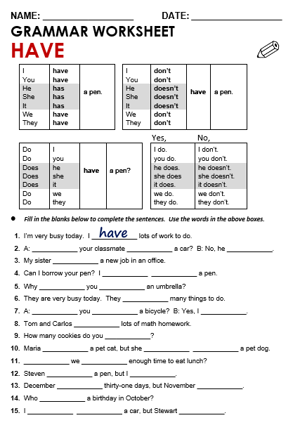 English exercises for beginners - ESL worksheet by Any